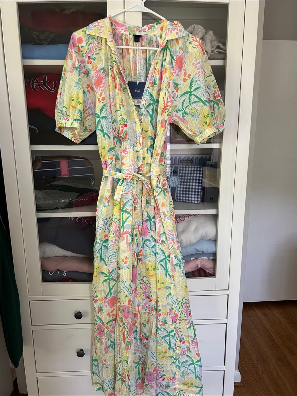 Target x Roller Rabbit Pastel Floral Tie-Waist Maxi Dress